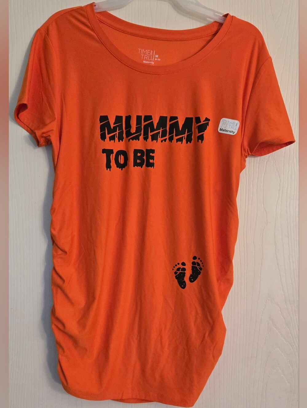 Time and Tru Orange "Mummy To Be" Maternity Tee